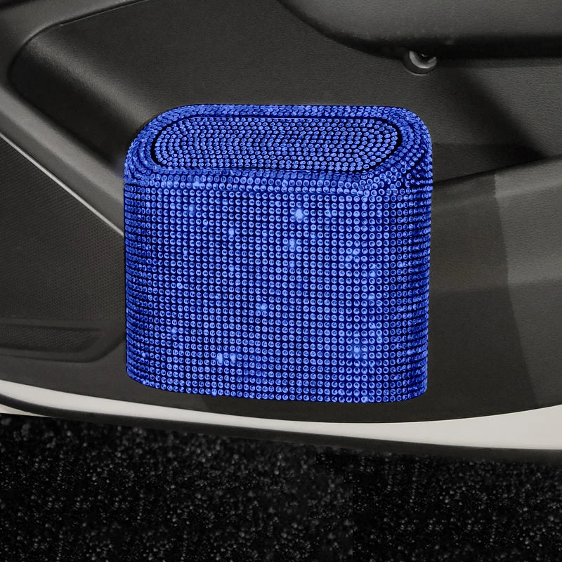 Car Diamond Crystal Trash Can Bin Glitter Garbage Organizer