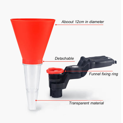 Universal Car Oil Filling Funnel Adjustable Width Holding Clamp Tools