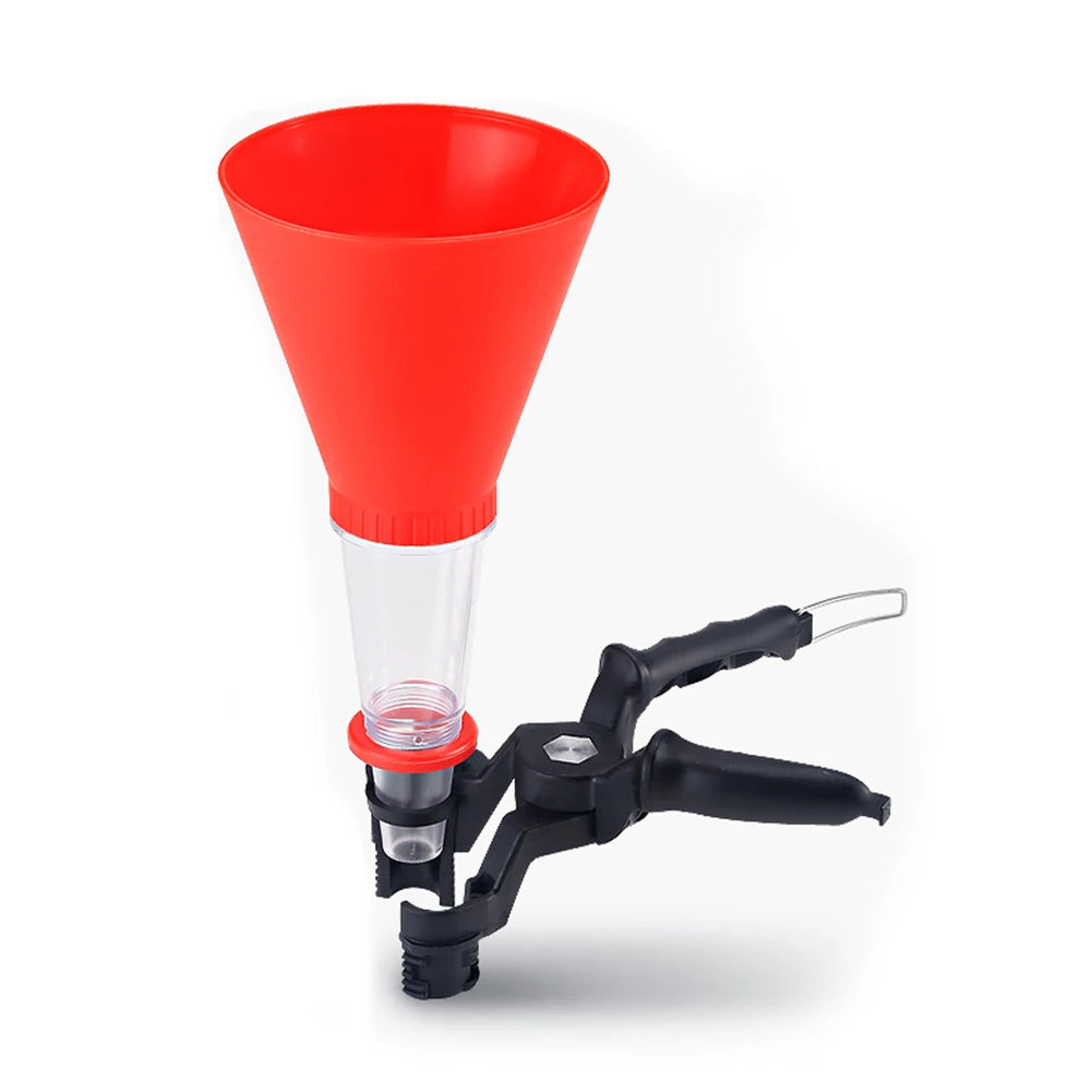 Universal Car Oil Filling Funnel Adjustable Width Holding Clamp Tools