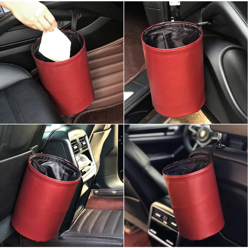 Car Storage Basket Interior Rubbish Container Waste Organizer Holder