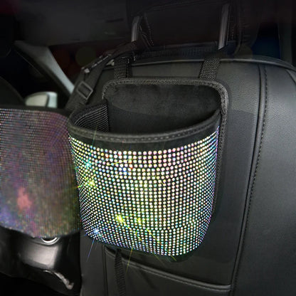 Car Diamond Rhinestone Multi-Pockets Storage Organizer