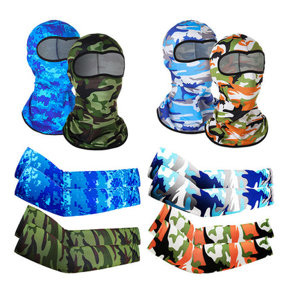 Motorcycle Outdoor Riding High Elastic Breathable Sleeve Sports Sunscreen 2 Pcs Set