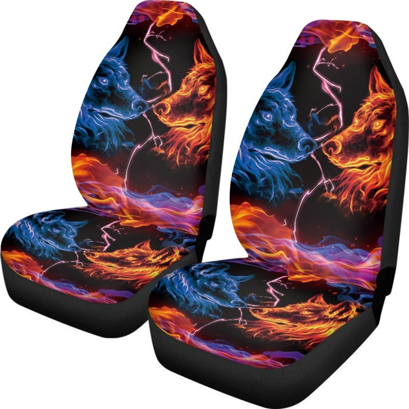 Car Seat Polyester Cartoon Printed Cushion 2 Pcs