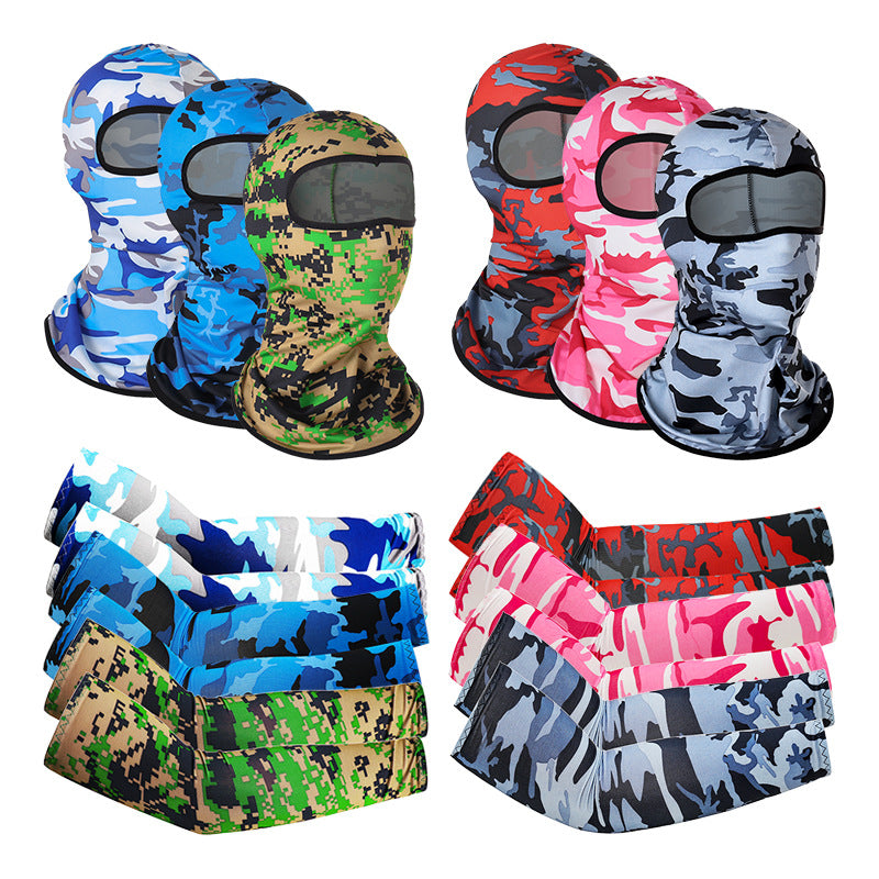 Motorcycle Outdoor Riding High Elastic Breathable Sleeve Sports Sunscreen 2 Pcs Set