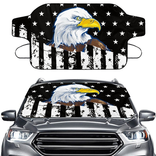 Car American Printed Sedan Front Snow Cover SUV Snow Shield Cover