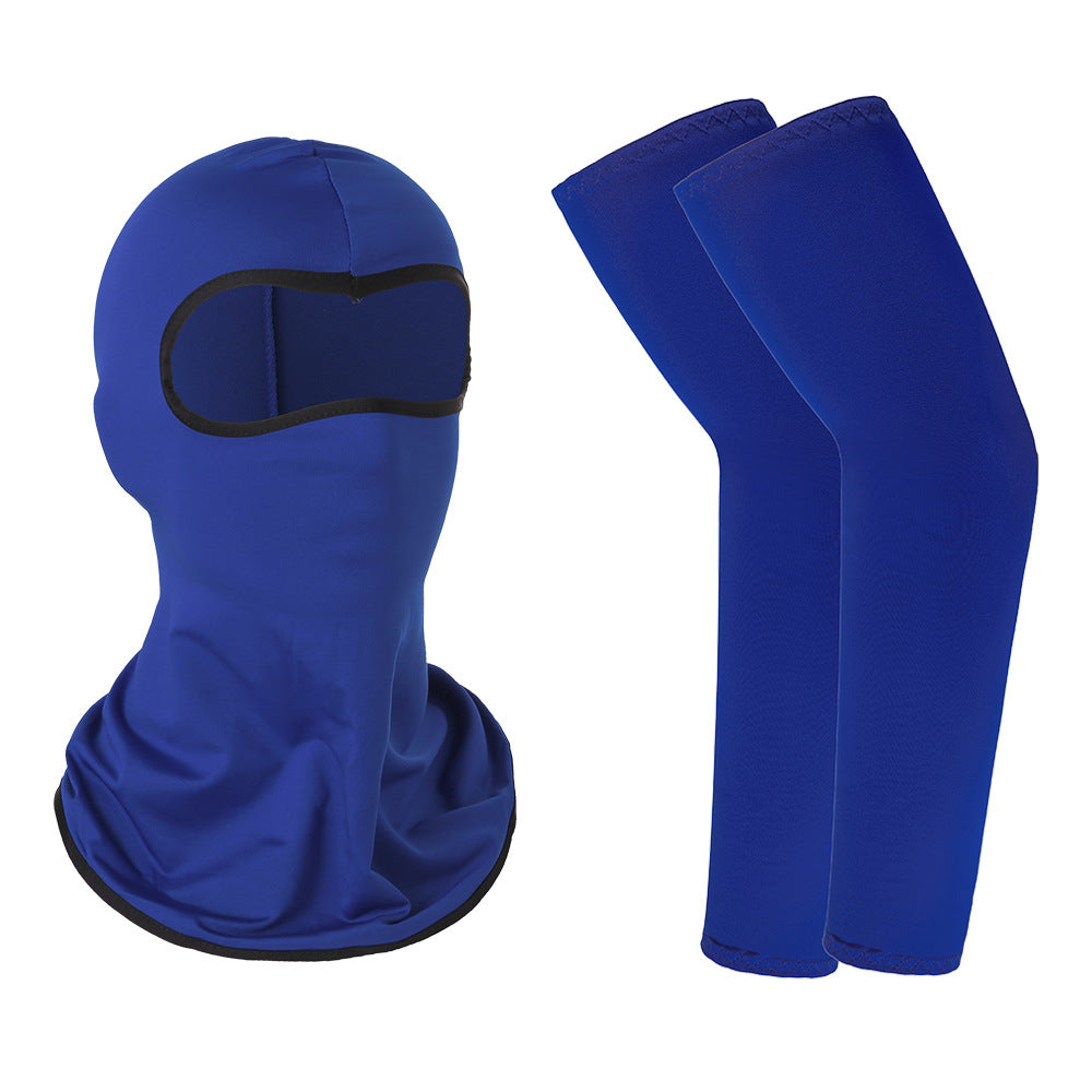 Motorcycle Outdoor Riding High Elastic Breathable Sleeve Sports Sunscreen 2 Pcs Set