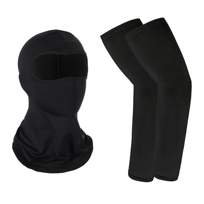 Motorcycle Outdoor Riding High Elastic Breathable Sleeve Sports Sunscreen 2 Pcs Set