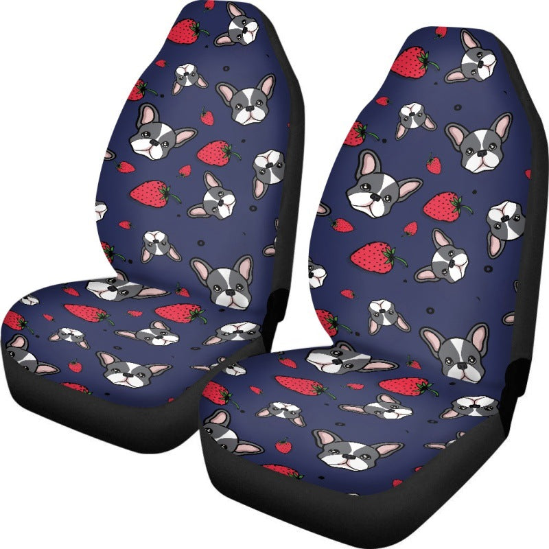 Car Cute Cartoon Rabbit Mushroom Umbrella Printed Seat Cushion 2 Pcs