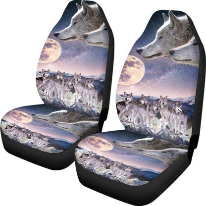 Car Seat Polyester Cartoon Printed Cushion 2 Pcs