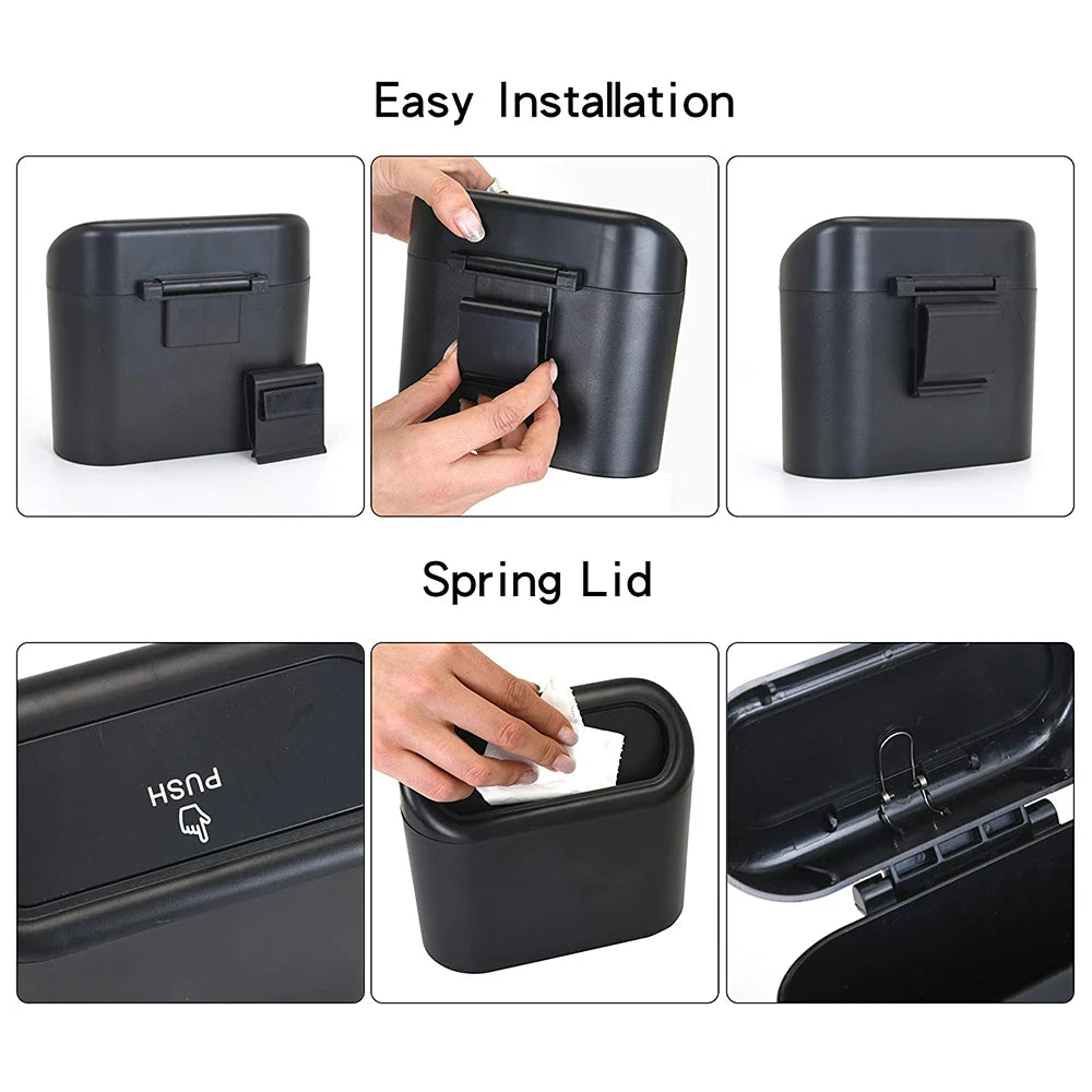 Car Auto Office Home Portable Hanging Trash Can Storage Bin Organizer