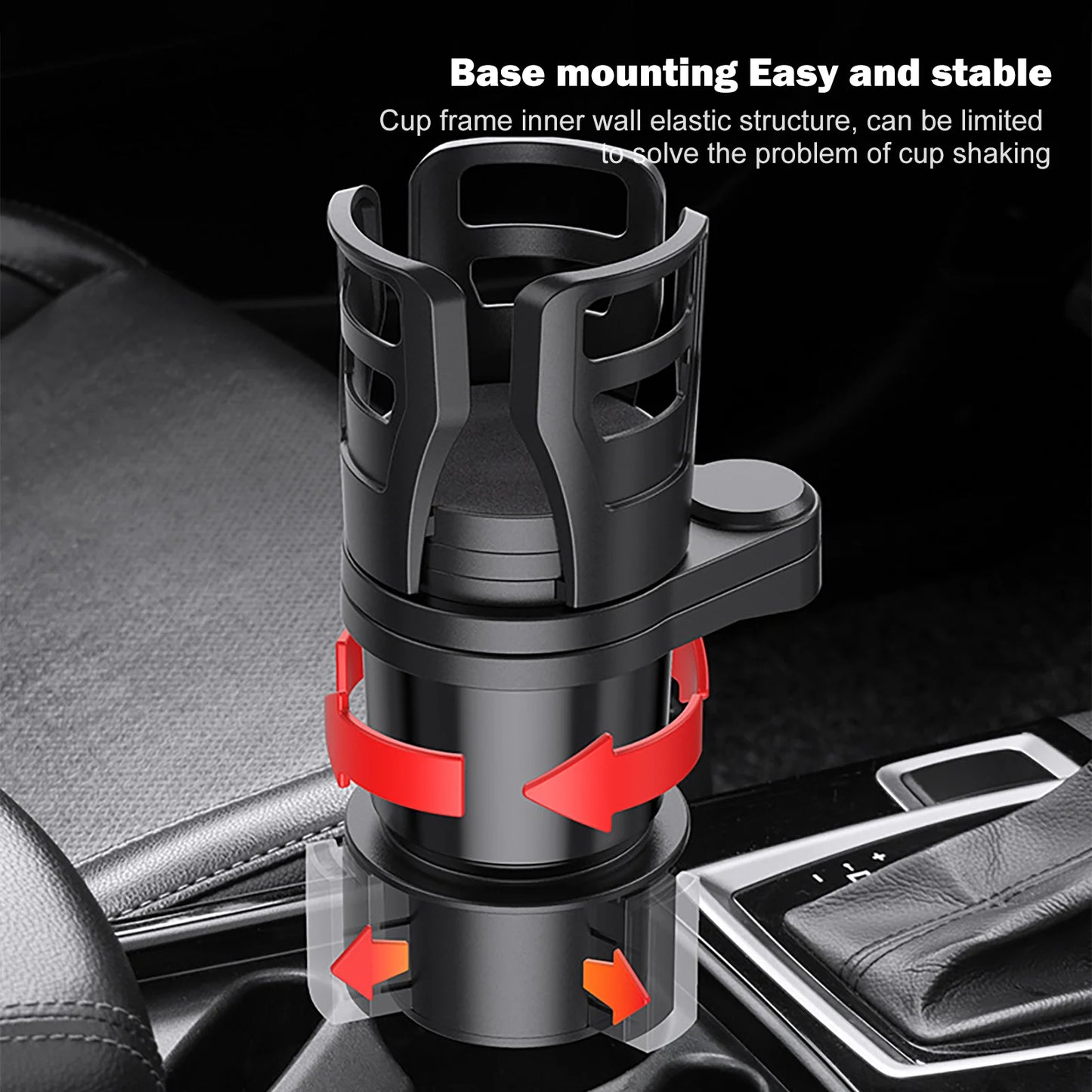 Car Rotating ABS Multifunctional Divider Cup Holder Organizer