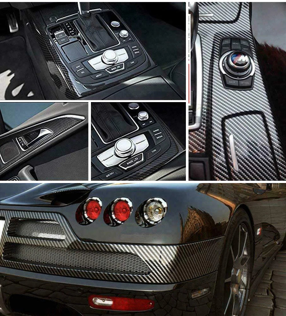 Car 5D Carbon Fiber  Protective PVC DIY Vinyl Film Stickers