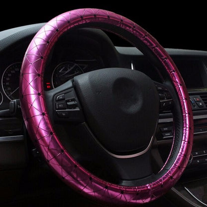 Car Universal Leather Steel Ring Wheel Cover 38cm