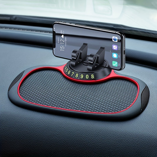 Universal Silicone Car Phone Mount Mat - Non-Slip, Anti-Slide, Multi-Functional Dashboard Pad