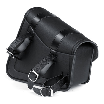 Motorcycle Saddlebags Release Buckle Black PU Leather Universal Organizer