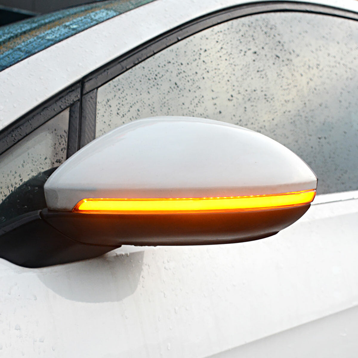 For VW Golf Volkswagen Touran Car Dynamic Flowing Side Mirror LED Turn Signal Water Blink Light