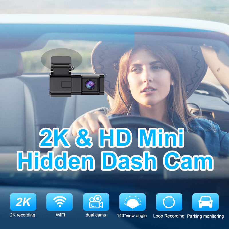 Car HD Dash Cam Dual Lens Smartphone WiFi Front and Rear Record