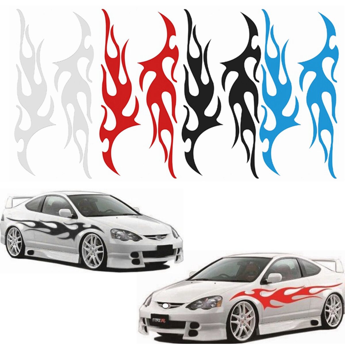 Car Truck Flame Graphic Decal Large Flaming Stickers