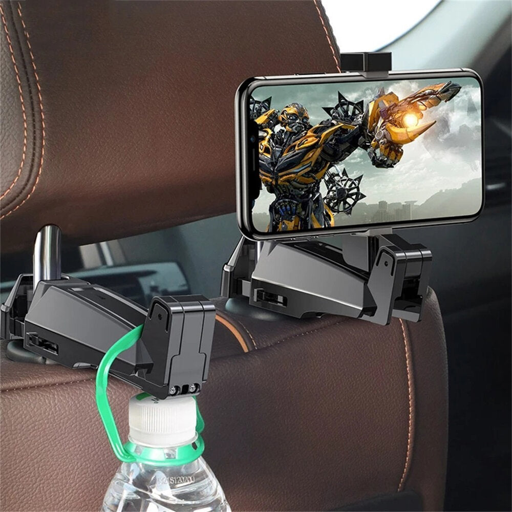 Car Back Seat Hook Hanging Storage Mount Holder 2 In 1