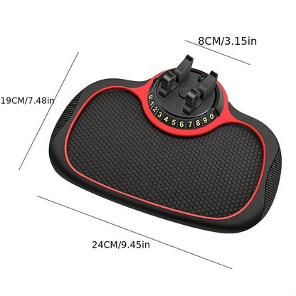 Universal Silicone Car Phone Mount Mat - Non-Slip, Anti-Slide, Multi-Functional Dashboard Pad