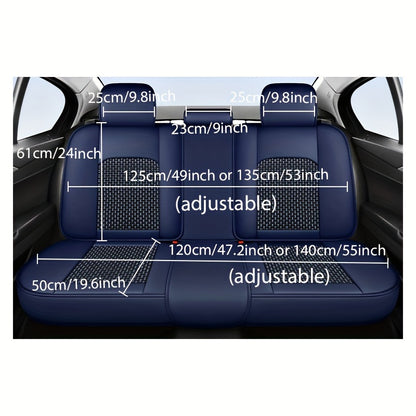 5-Seat Car Cushion Set - Premium Ice Silk Fully Surrounded Seat Covers with Breathable