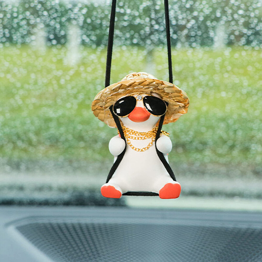 Car Rearview Mirror Swing Duck Hanging Decoration