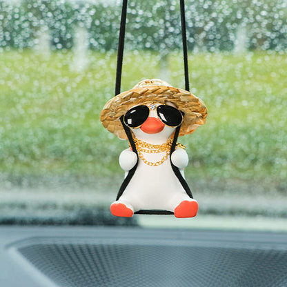 Car Rearview Mirror Swing Duck Hanging Decoration