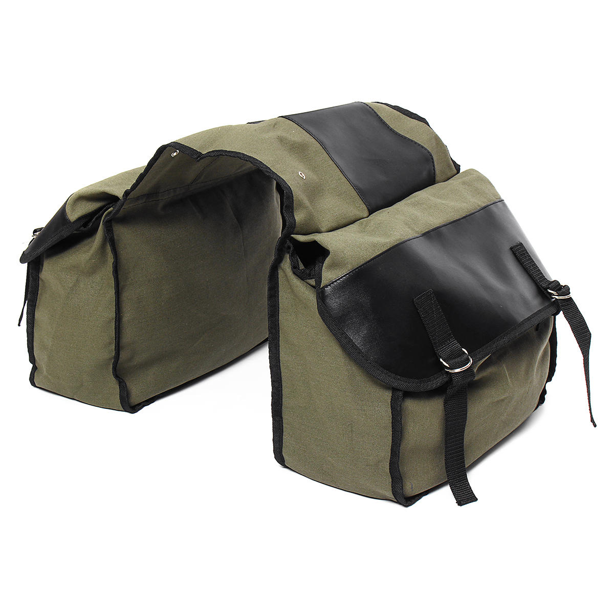 Motorcycle Saddlebags Canvas Side Back Pack Bike Multi-Purpose Luggage