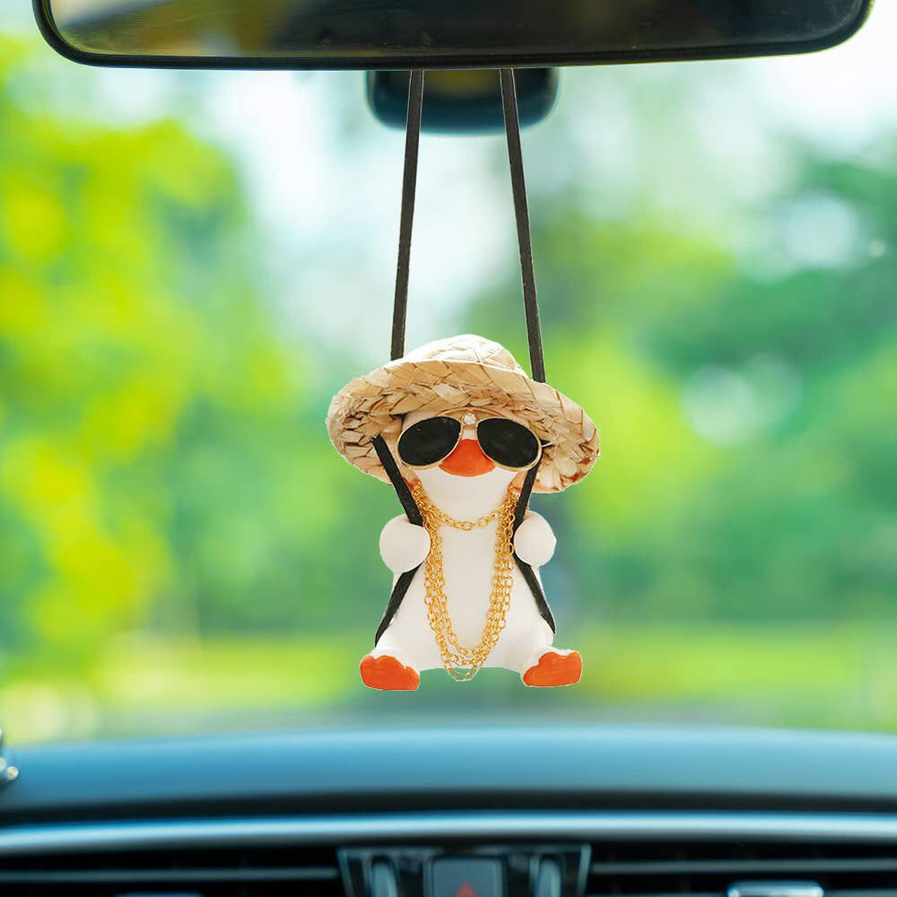 Car Rearview Mirror Swing Duck Hanging Decoration