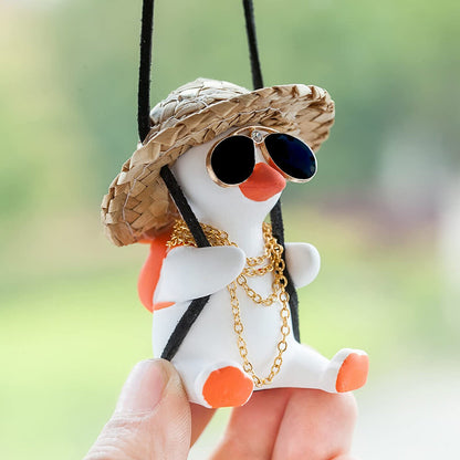 Car Rearview Mirror Swing Duck Hanging Decoration