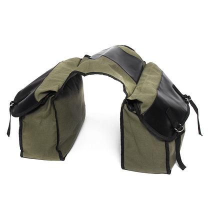 Motorcycle Saddlebags Canvas Side Back Pack Bike Multi-Purpose Luggage