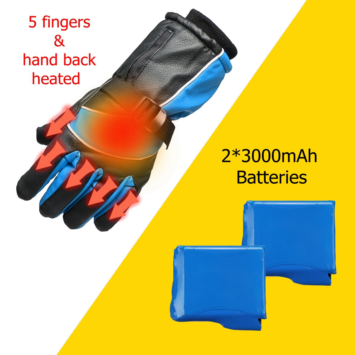 Motorcycle Waterproof Electric Heated Rechargeable Warmer Gloves