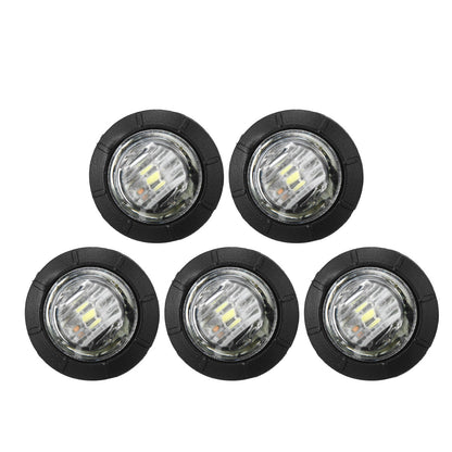 Truck Van Round LED Side Marker Light Indicator Lamp Truck Trailer Lights 5pcs 24V