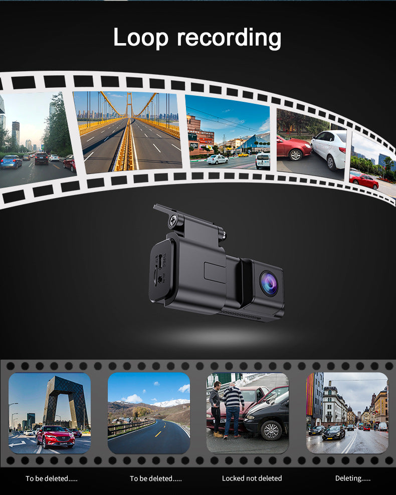 Car HD Dash Cam Dual Lens Smartphone WiFi Front and Rear Record