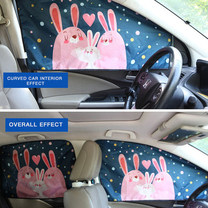 Car Side Magnetic Window Sunshade Visor Animal Curtains