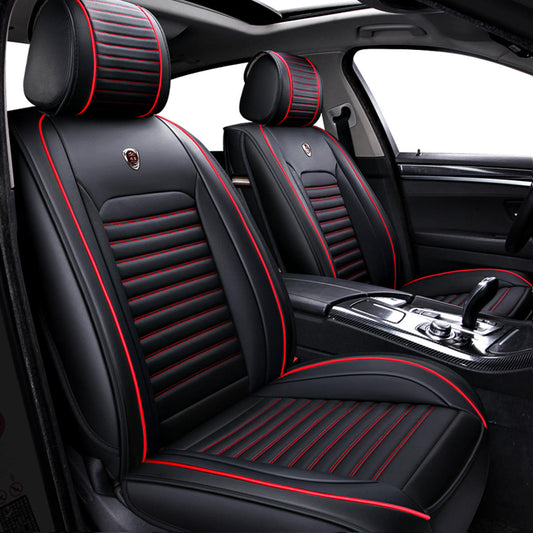 Universal  Car PU Leather Breathable Cushion Pad Set