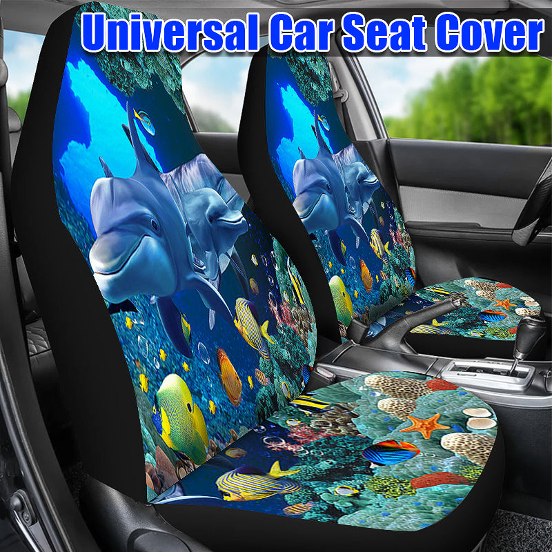 Car Seat Dolphin Universal Printed Cover Cushion