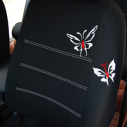 Universal Car Seat Cushion Covers Butterfly Polyester Fabric Fits Most Cars