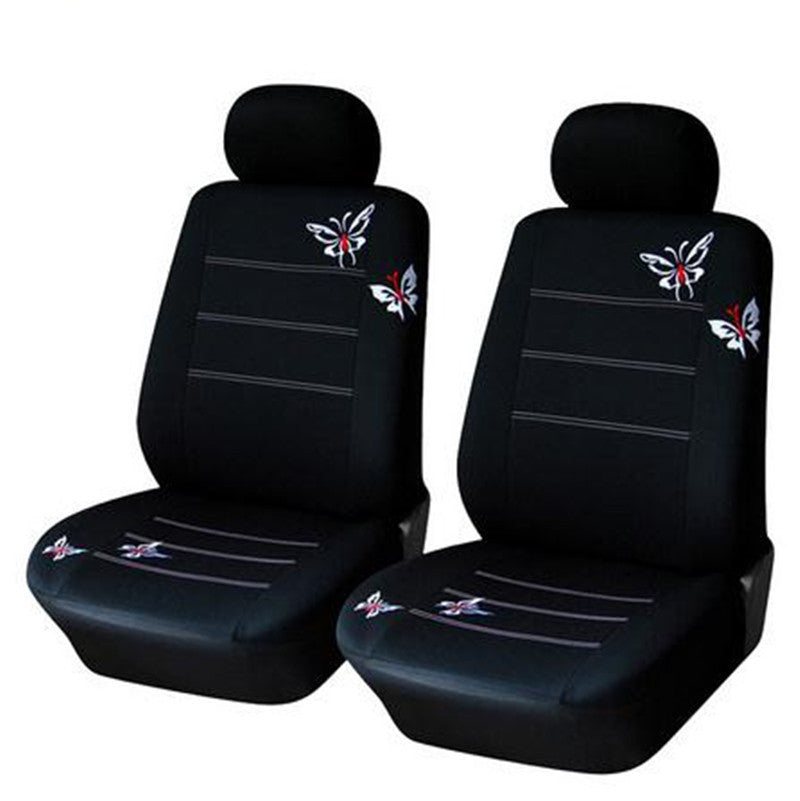 Universal Car Seat Cushion Covers Butterfly Polyester Fabric Fits Most Cars