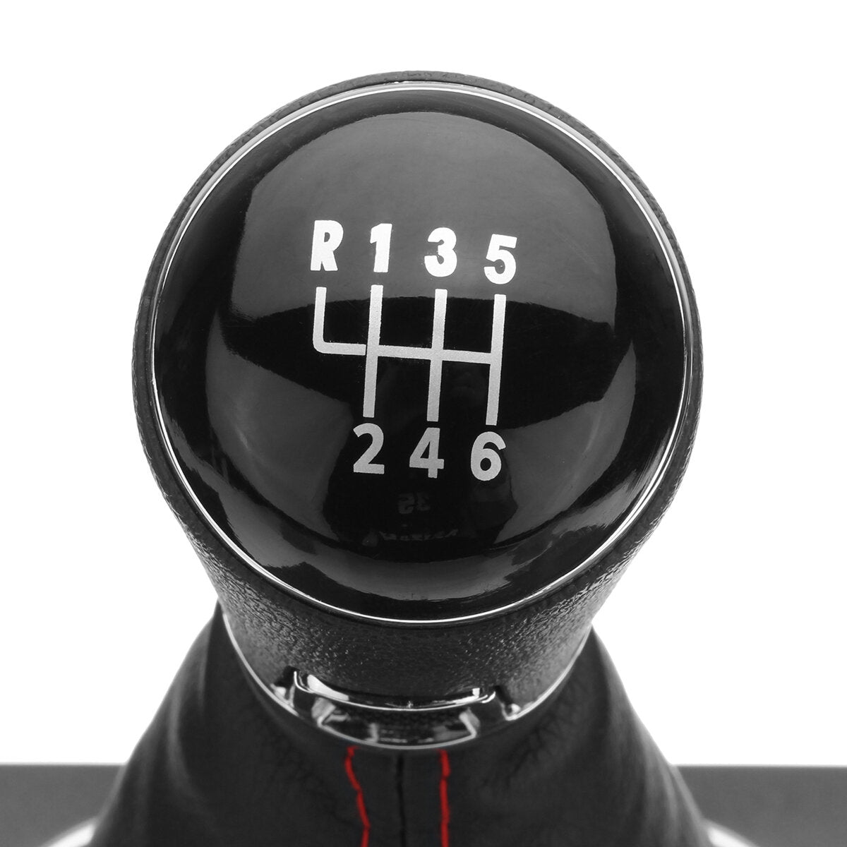 6 Speed Gear Shift Knob Shifter Inner PU Leather Boot Gaitor For VW Golf