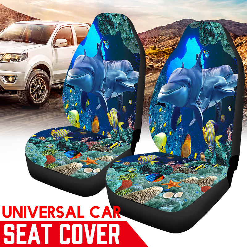 Car Seat Dolphin Universal Printed Cover Cushion