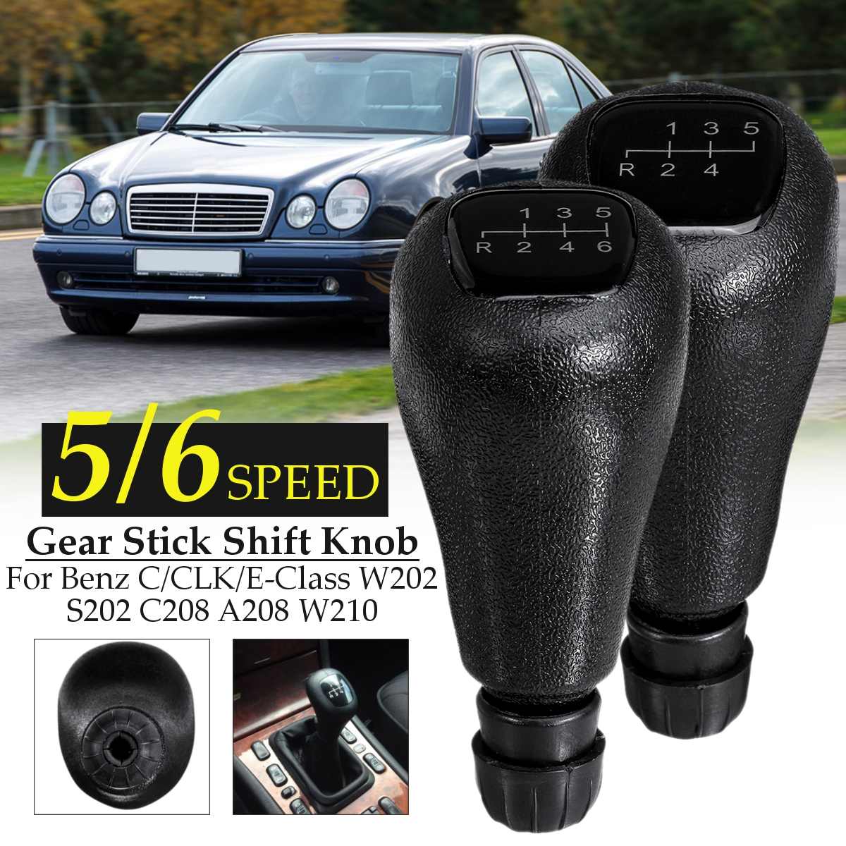 Car 5/6 Speed Gear Shift Knob Stick Level Head For Mercedes-Benz Tools