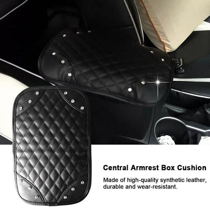 Car Central Console Armrest Pad Leather Arm Rest Seat Cushion