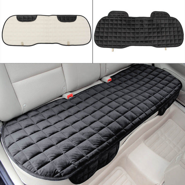 Car Rear Seat Cushion Warm Black Anti-Slip Chair Pad Protector