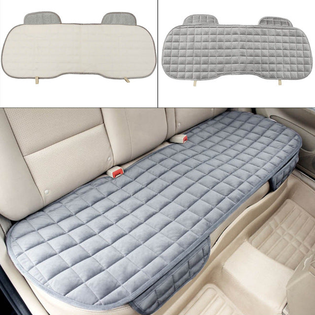 Car Rear Seat Cushion Warm Black Anti-Slip Chair Pad Protector