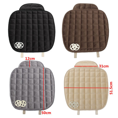 Car Rear Seat Cushion Warm Black Anti-Slip Chair Pad Protector