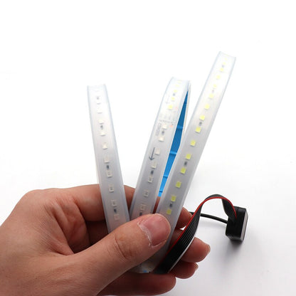 Car LED Door Warning Strobe Flash Lamp Anti-collision Decorative Light 120cm 2in1