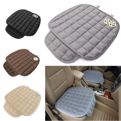 Car Rear Seat Cushion Warm Black Anti-Slip Chair Pad Protector