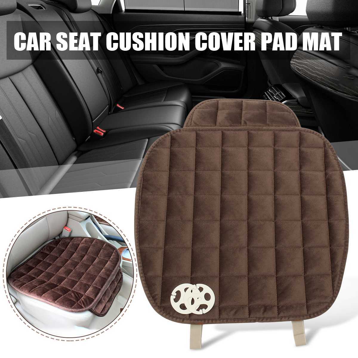 Car Rear Seat Cushion Warm Black Anti-Slip Chair Pad Protector