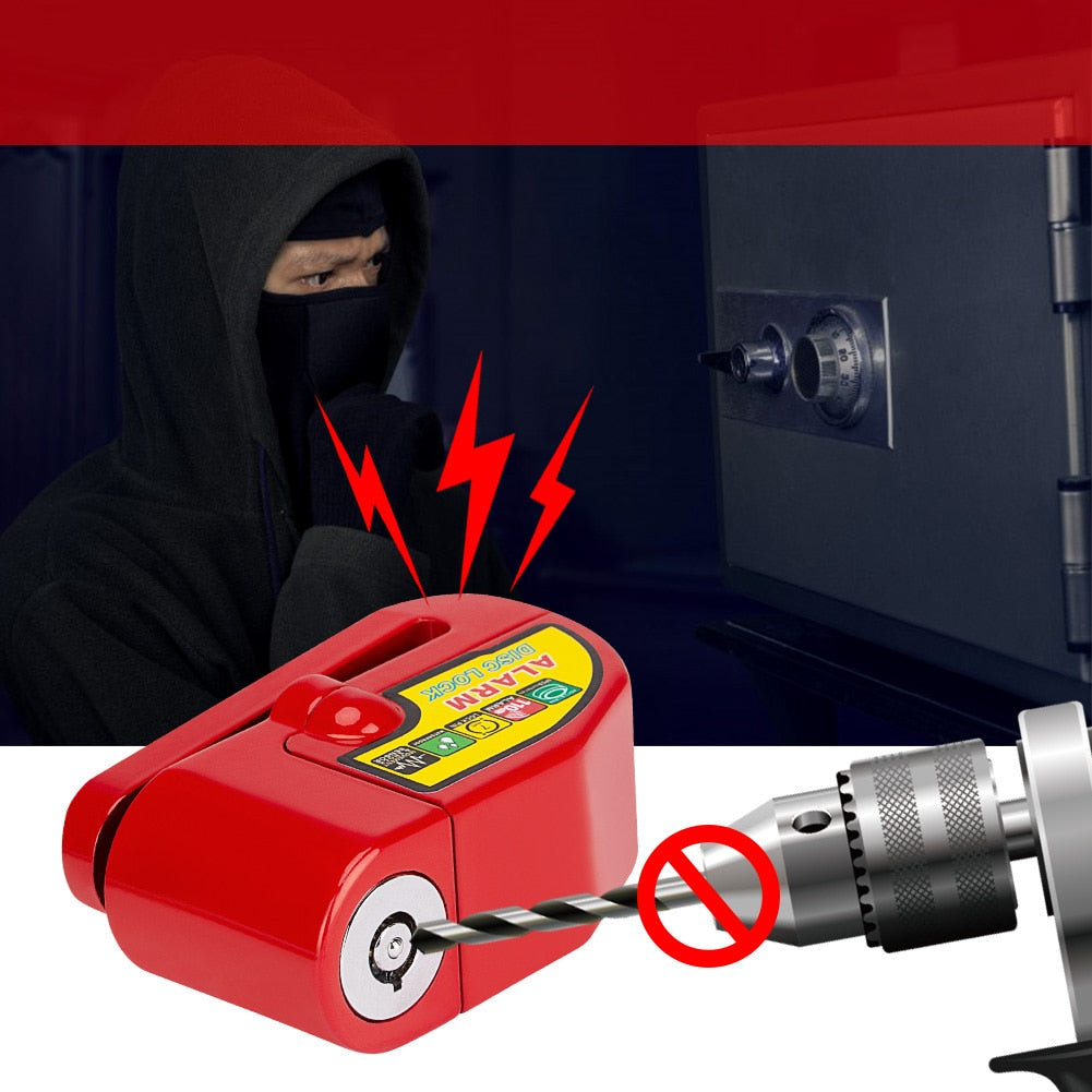 Motorcycle Alarm Lock Sound Battery Thief Protection